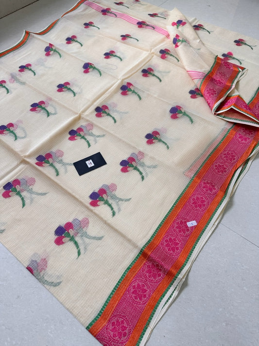 Pure Weaved Kota Cotton Doria Saree