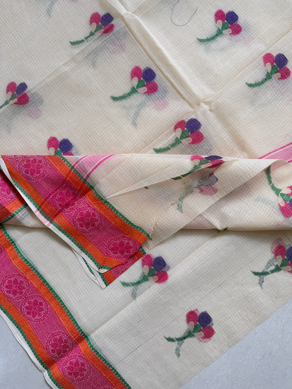 Pure Weaved Kota Cotton Doria Saree