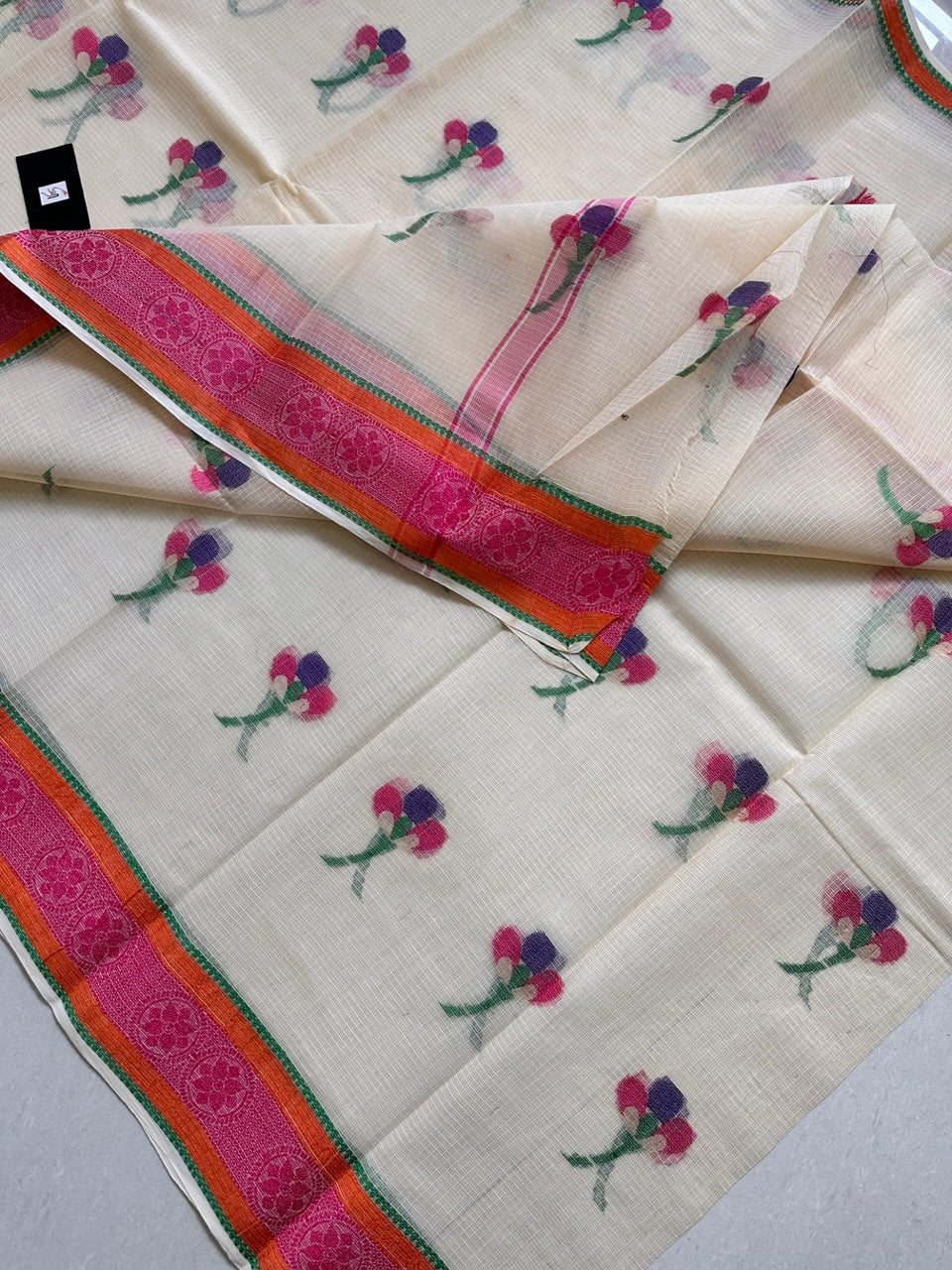 Pure Weaved Kota Cotton Doria Saree