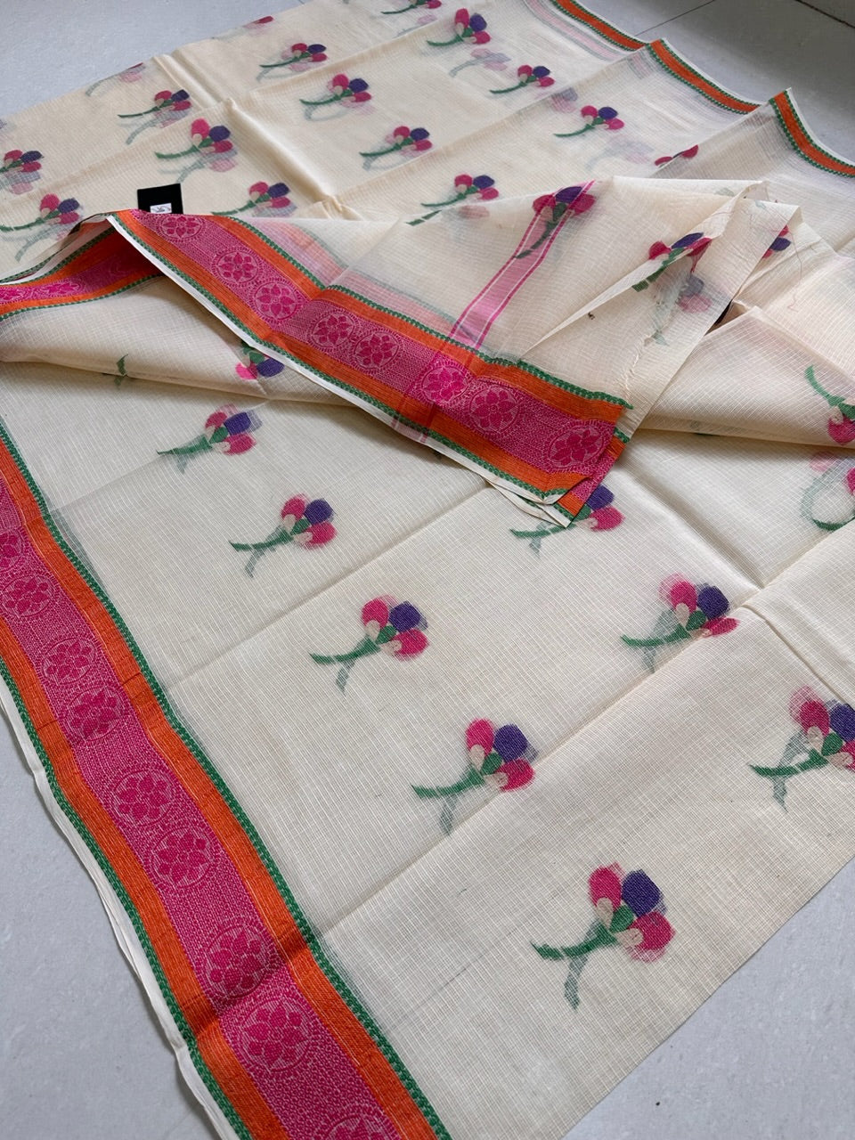 Pure Weaved Kota Cotton Doria Saree