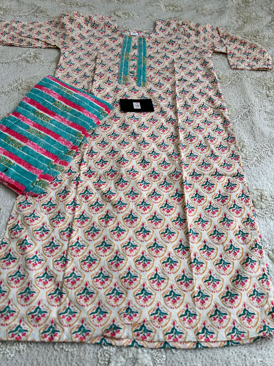 Pure HandBlock Printed Cotton Kurta N Pant Set