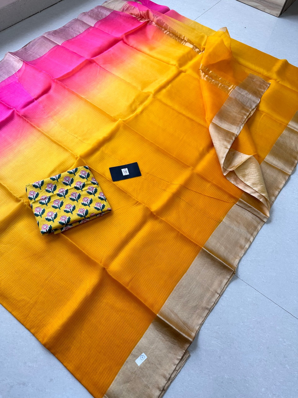 Pure Double Dyed Kota Silk Saree