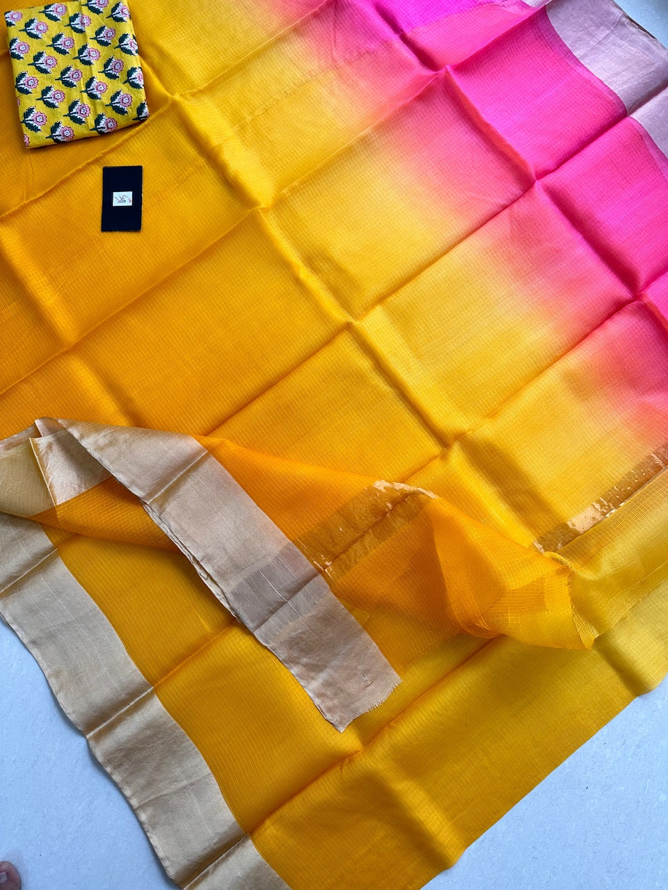 Pure Double Dyed Kota Silk Saree