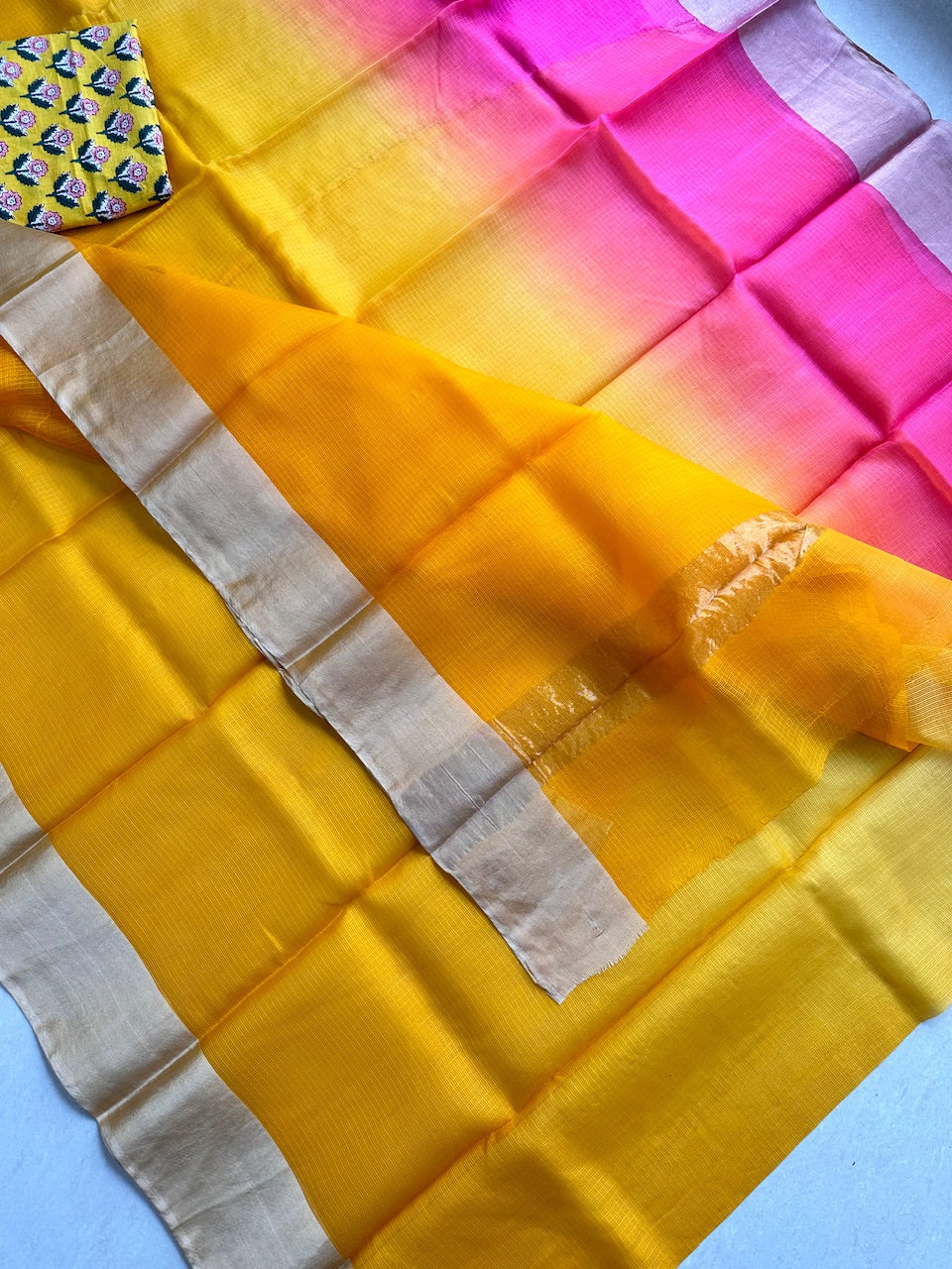 Pure Double Dyed Kota Silk Saree