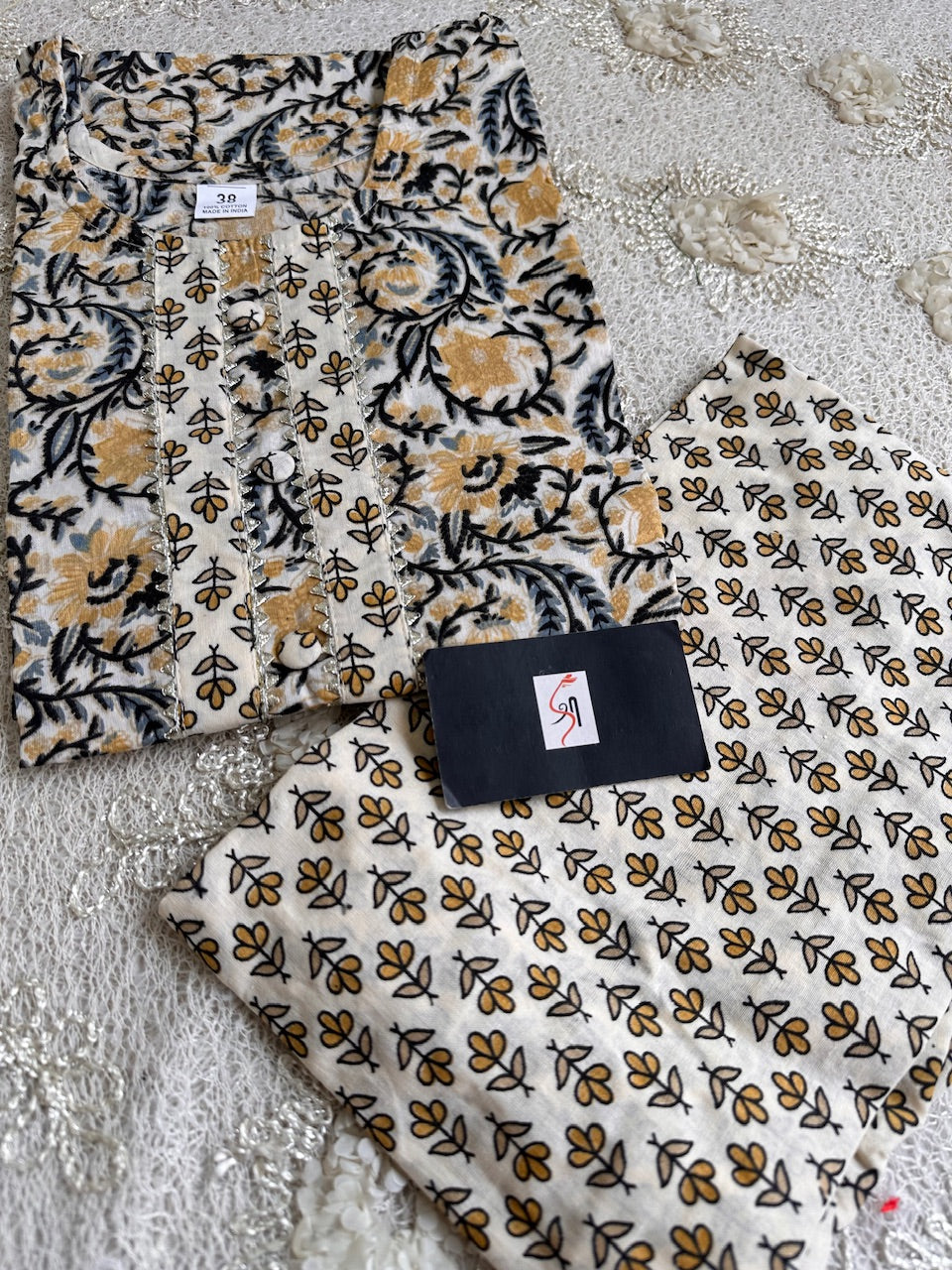 Pure HandBlock Printed Cotton Kurta N Pant Set