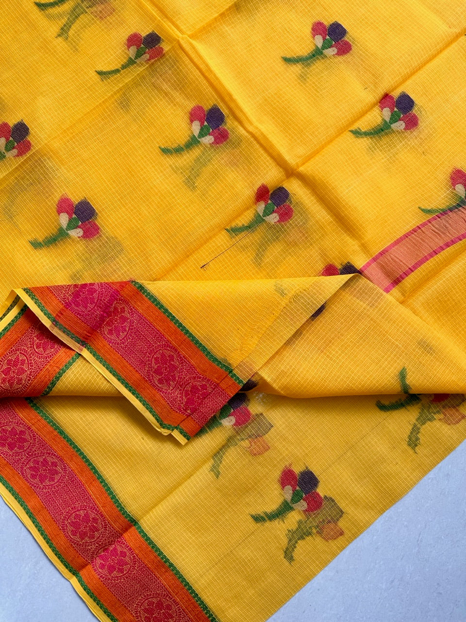 Pure Weaved Kota Cotton Doria Saree