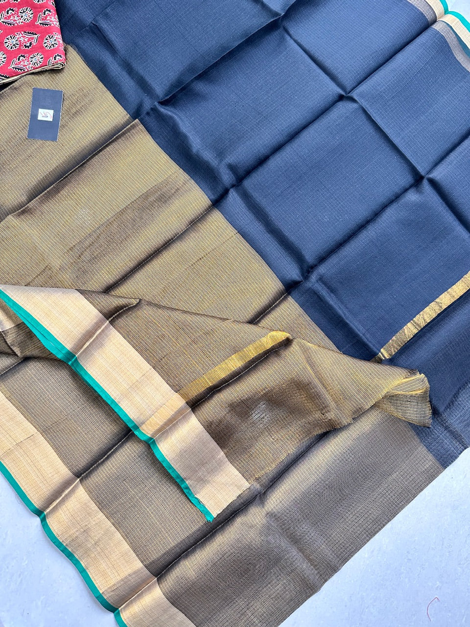 Pure Single Dyed Kota Silk Tissue Saree