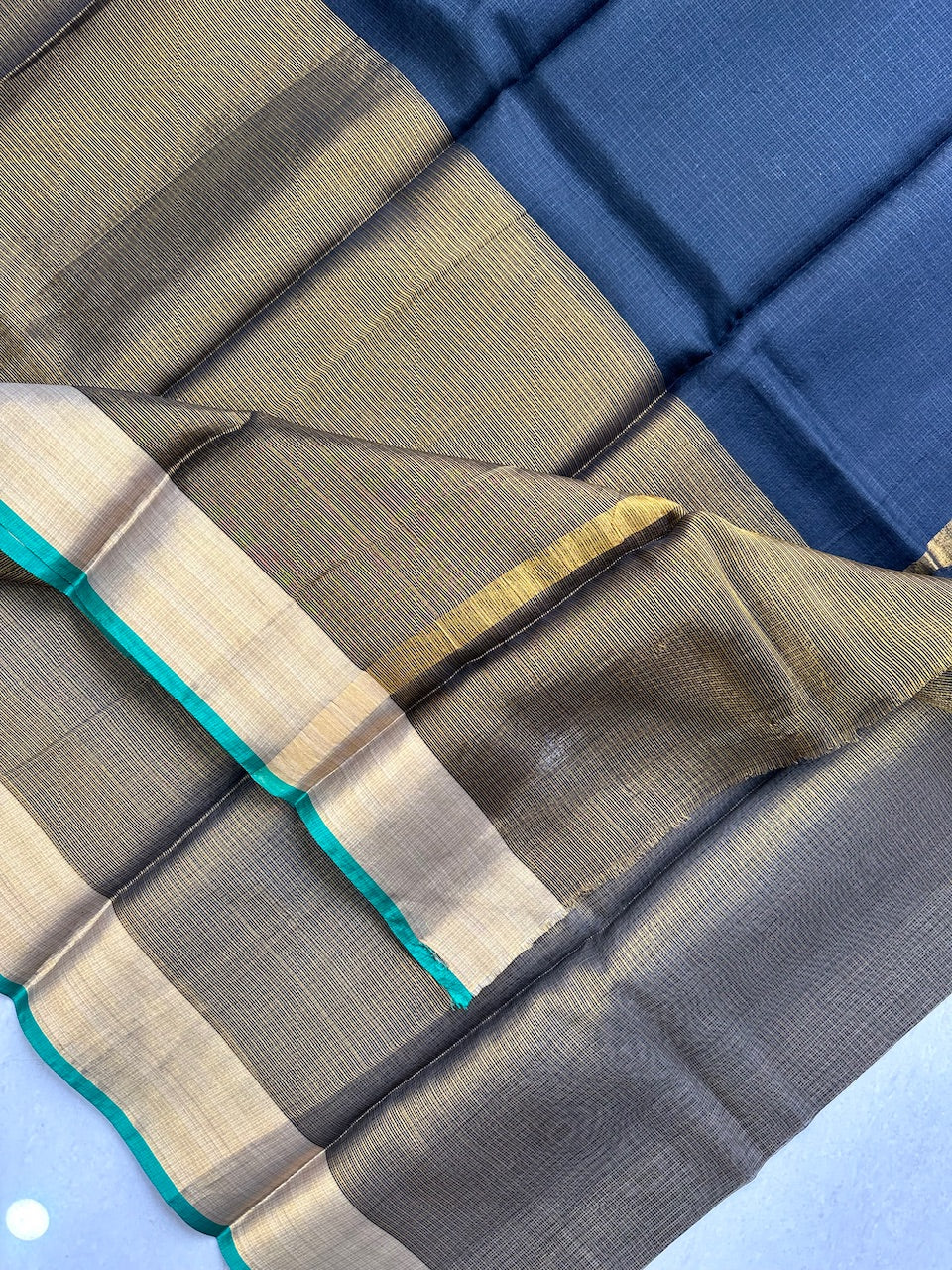 Pure Single Dyed Kota Silk Tissue Saree