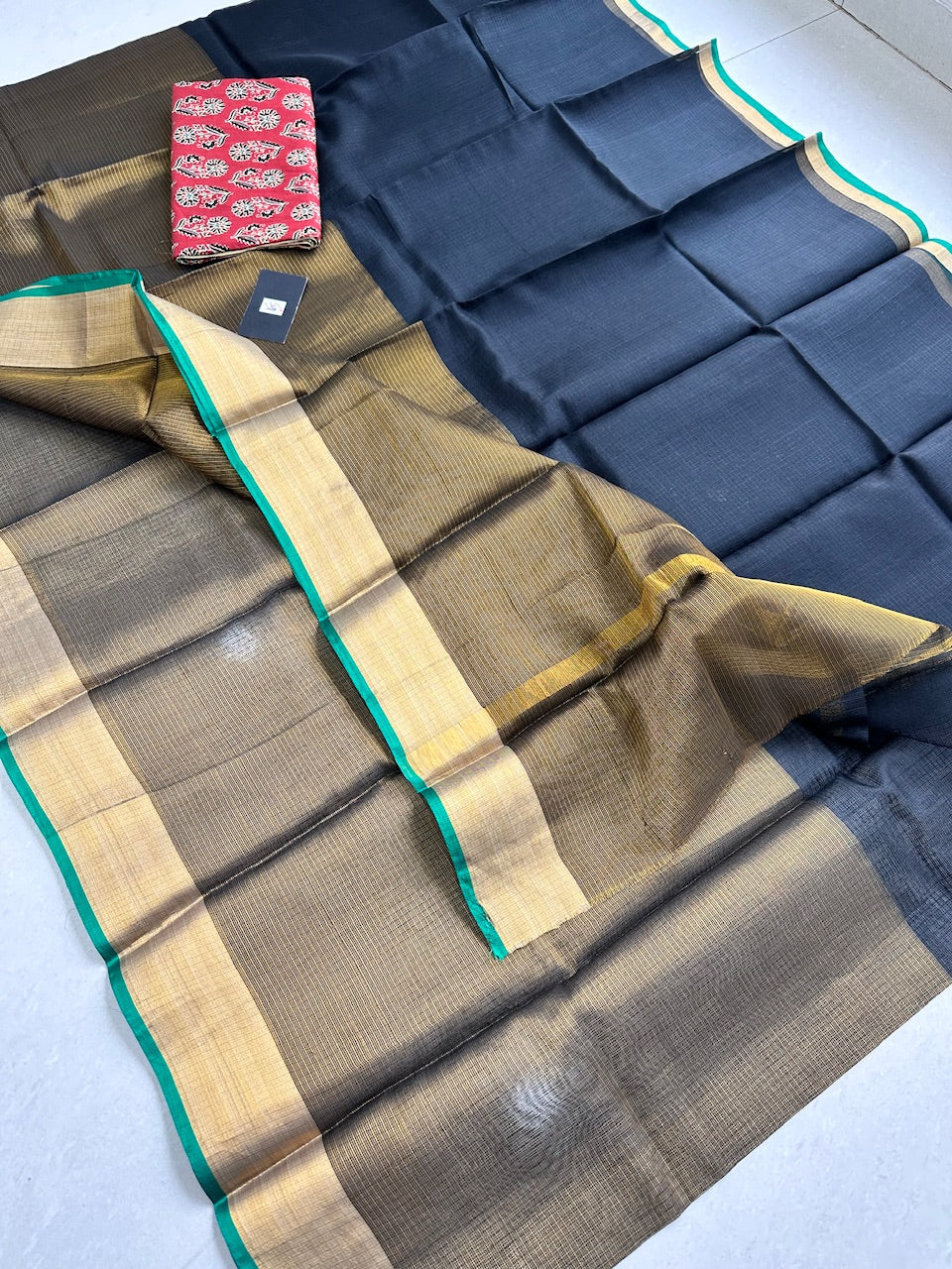 Pure Single Dyed Kota Silk Tissue Saree