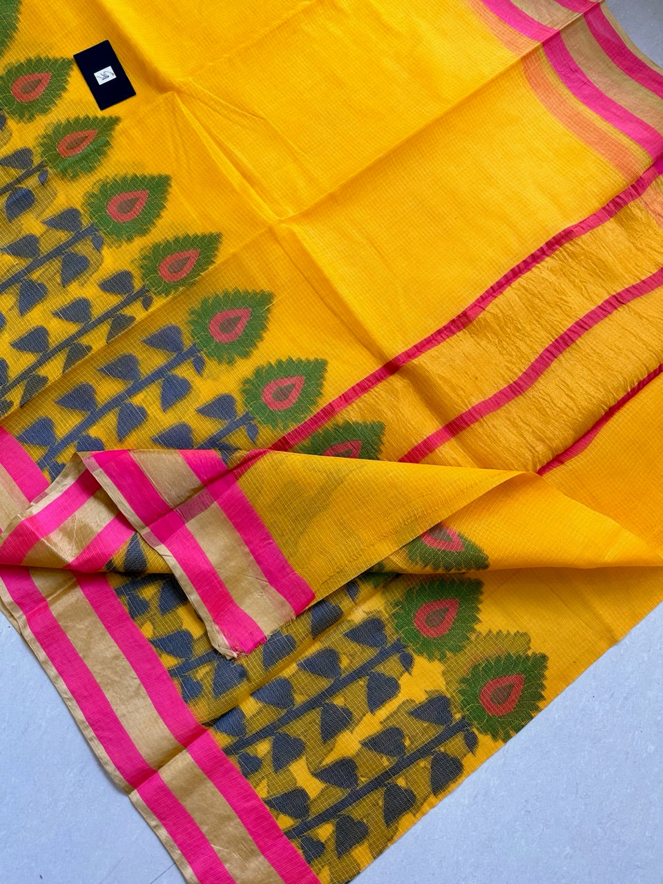 Pure Weaved Kota Cotton Doria Saree