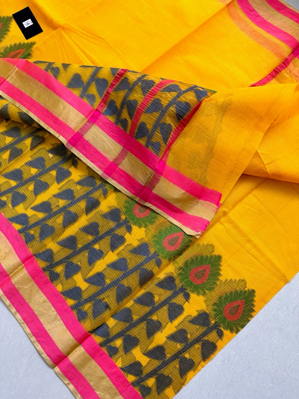 Pure Weaved Kota Cotton Doria Saree