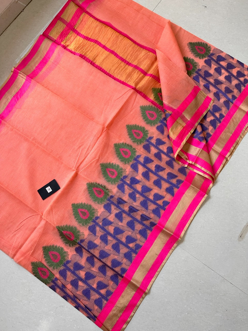 Pure Weaved Kota Cotton Doria Saree