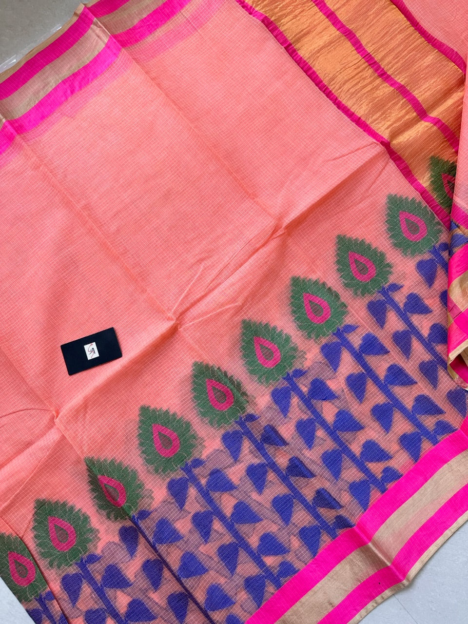 Pure Weaved Kota Cotton Doria Saree