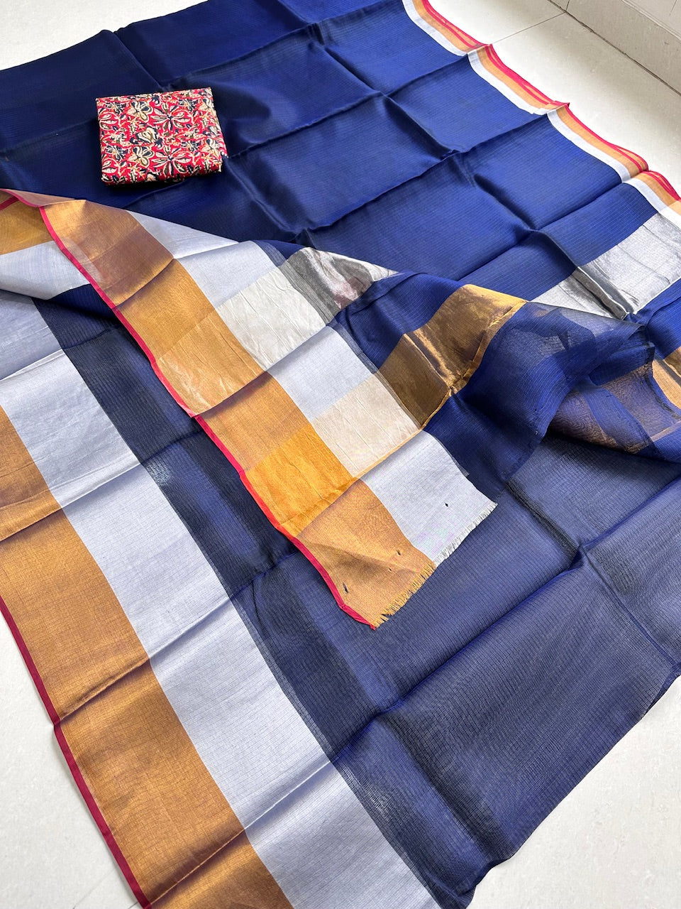 Pure Single Dyed Kota Silk Saree