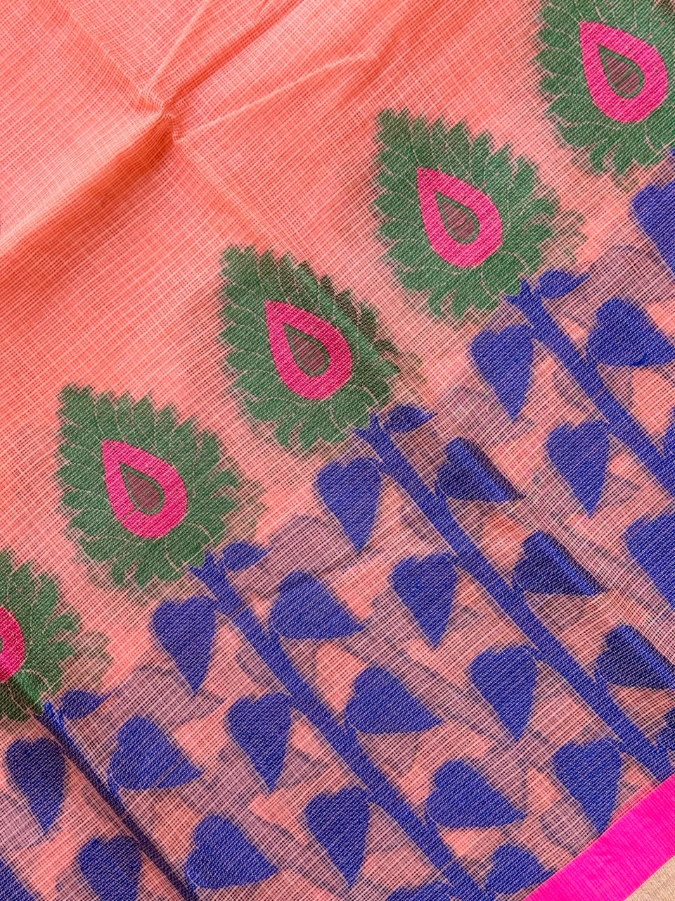 Pure Weaved Kota Cotton Doria Saree