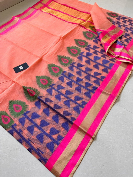 Pure Weaved Kota Cotton Doria Saree