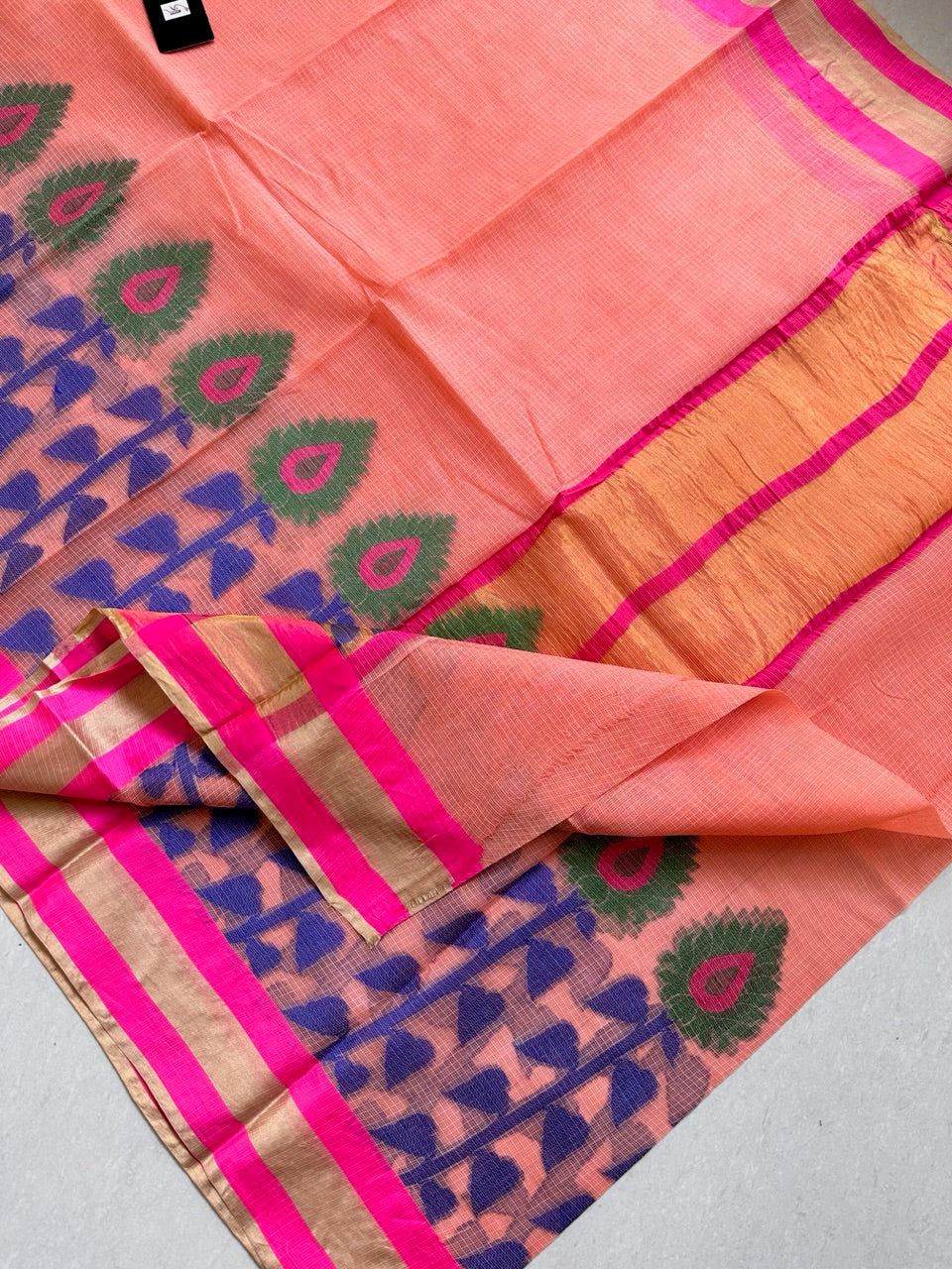 Pure Weaved Kota Cotton Doria Saree