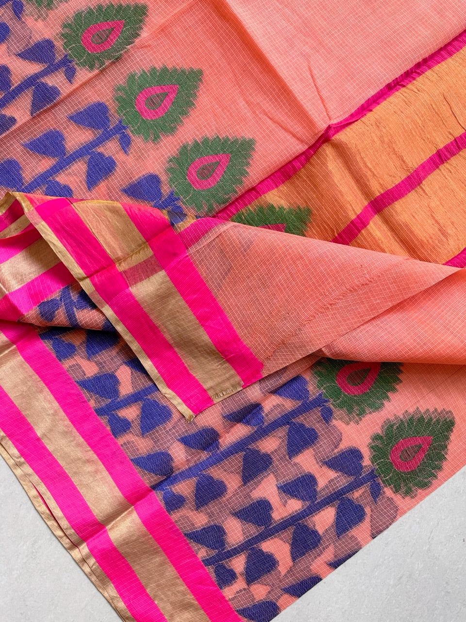 Pure Weaved Kota Cotton Doria Saree