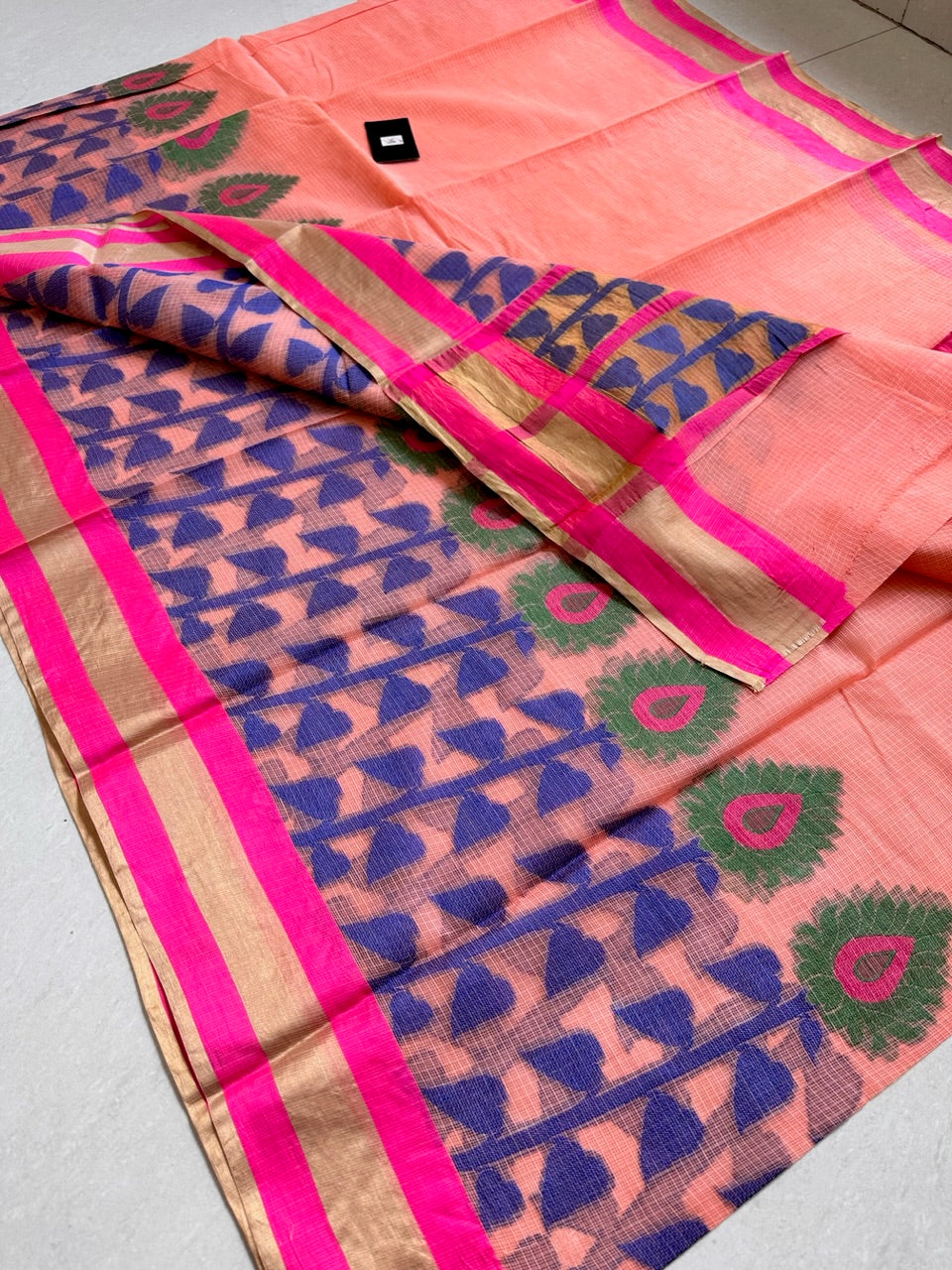 Pure Weaved Kota Cotton Doria Saree