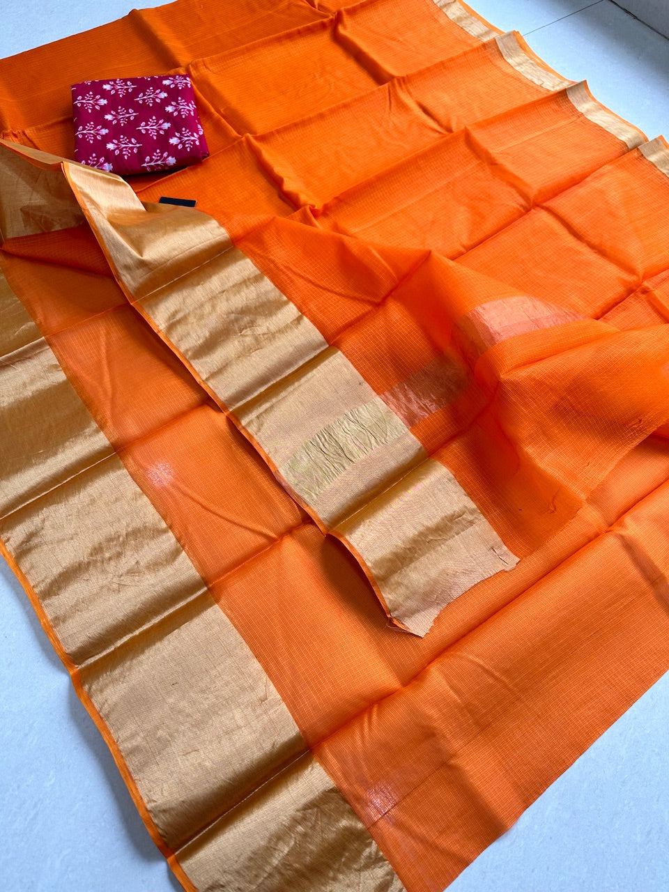 Pure Single Dyed Kota Silk Saree