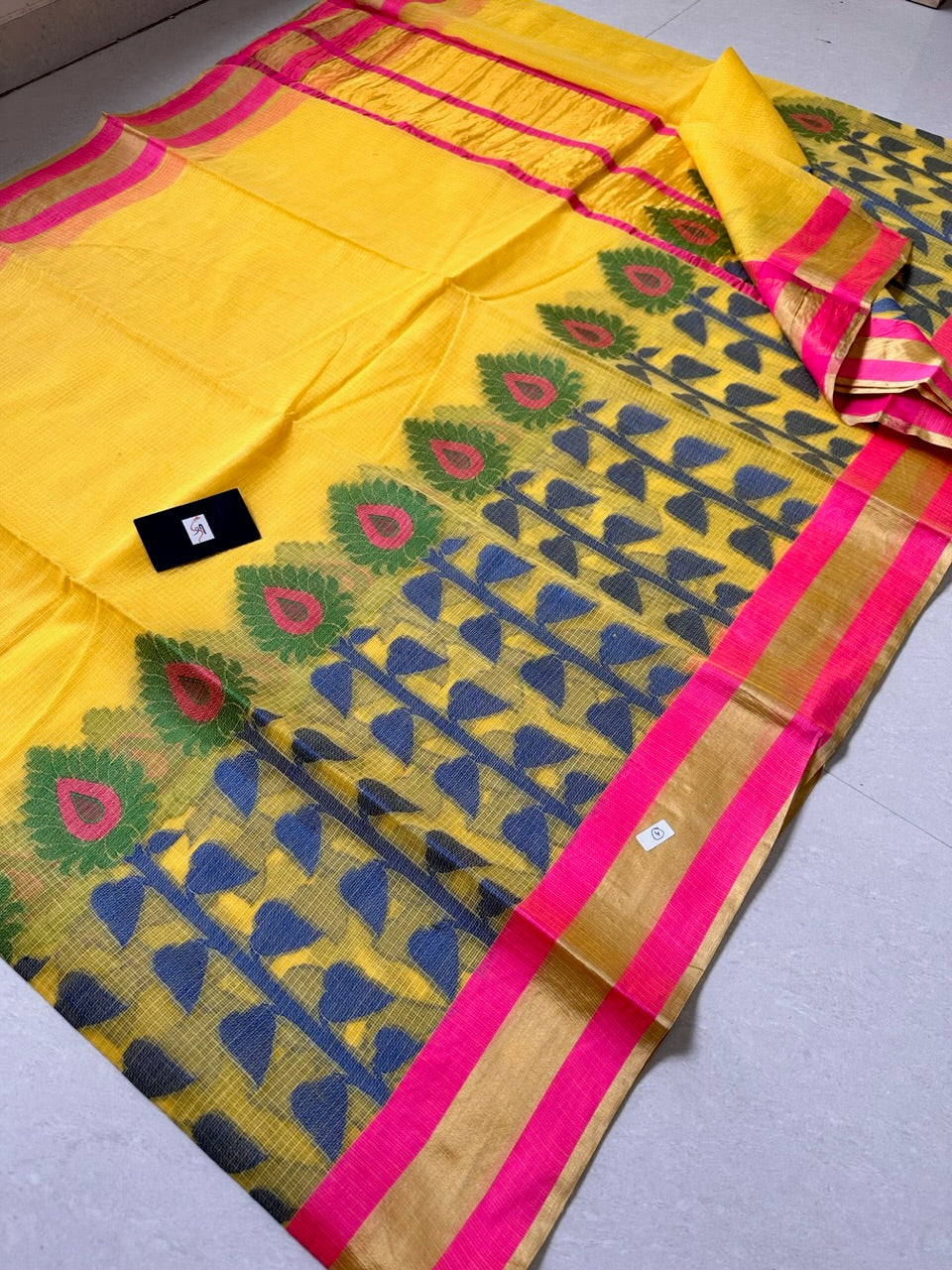 Pure Weaved Kota Cotton Doria Saree