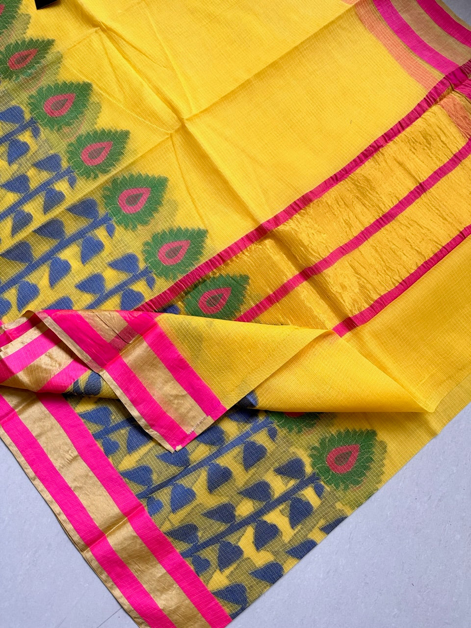 Pure Weaved Kota Cotton Doria Saree