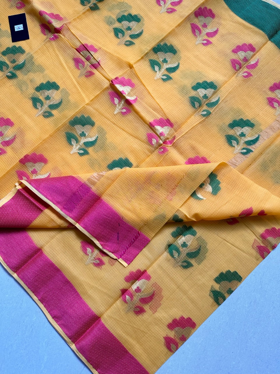 Pure Weaved Kota Cotton Doria Saree