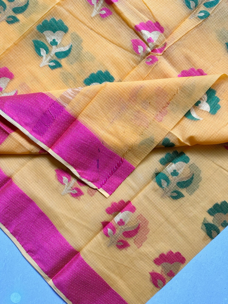 Pure Weaved Kota Cotton Doria Saree