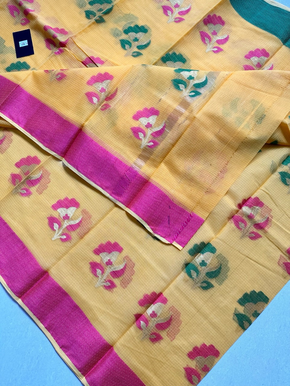 Pure Weaved Kota Cotton Doria Saree