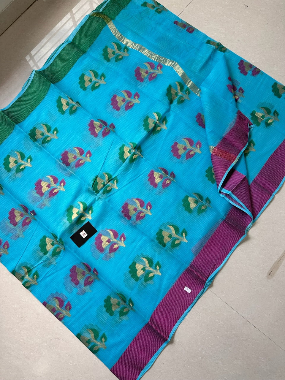 Pure Weaved Kota Cotton Doria Saree