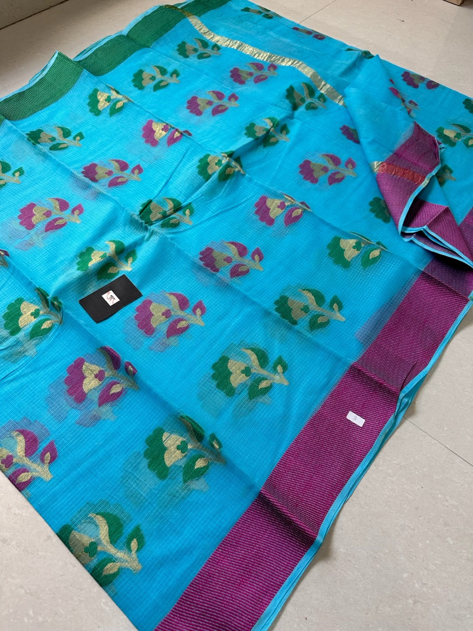 Pure Weaved Kota Cotton Doria Saree