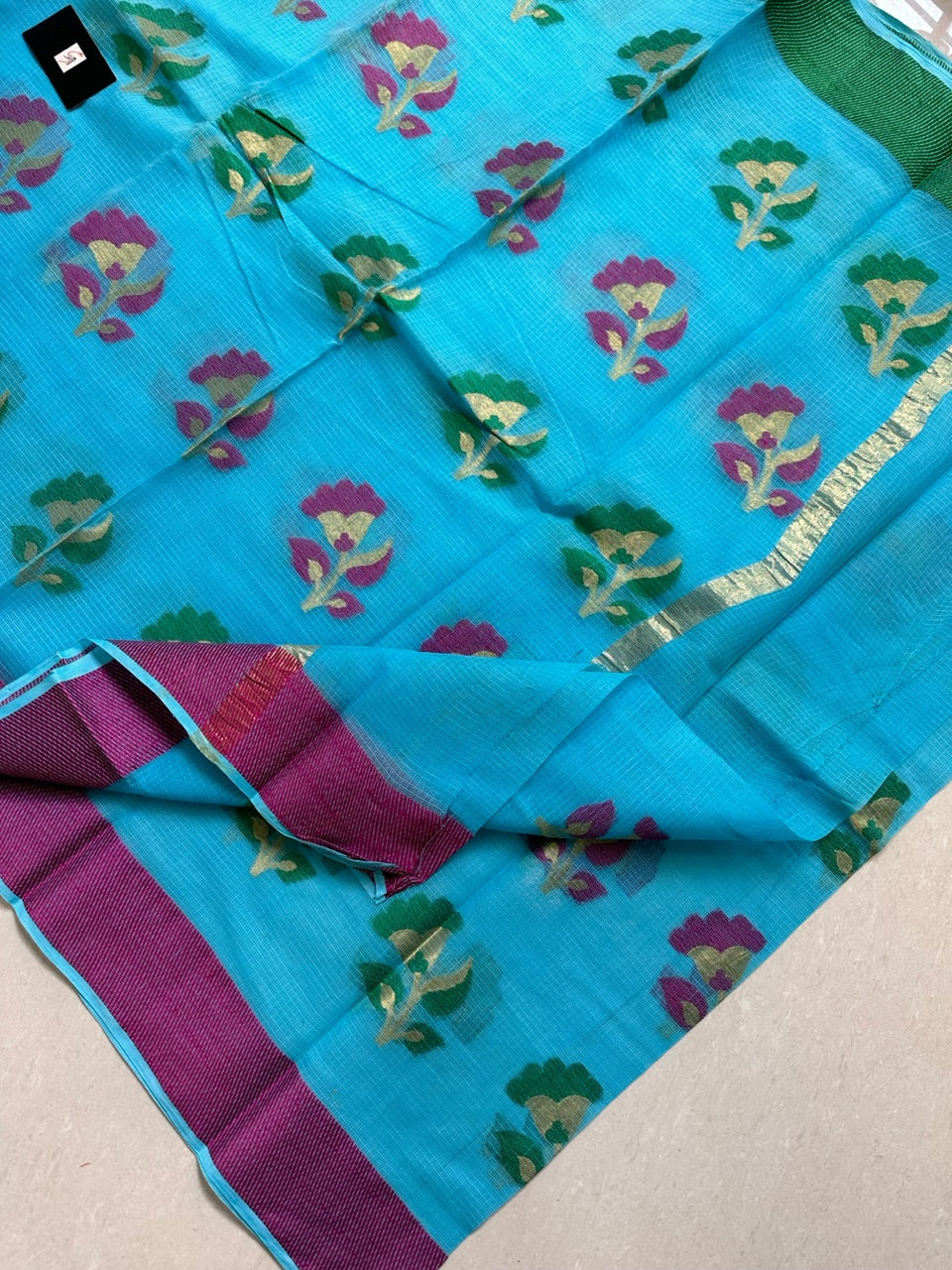 Pure Weaved Kota Cotton Doria Saree