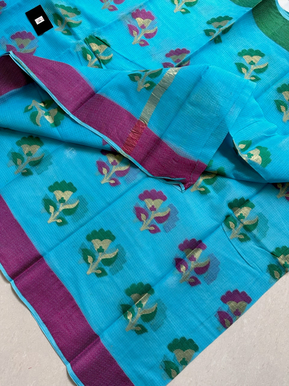 Pure Weaved Kota Cotton Doria Saree