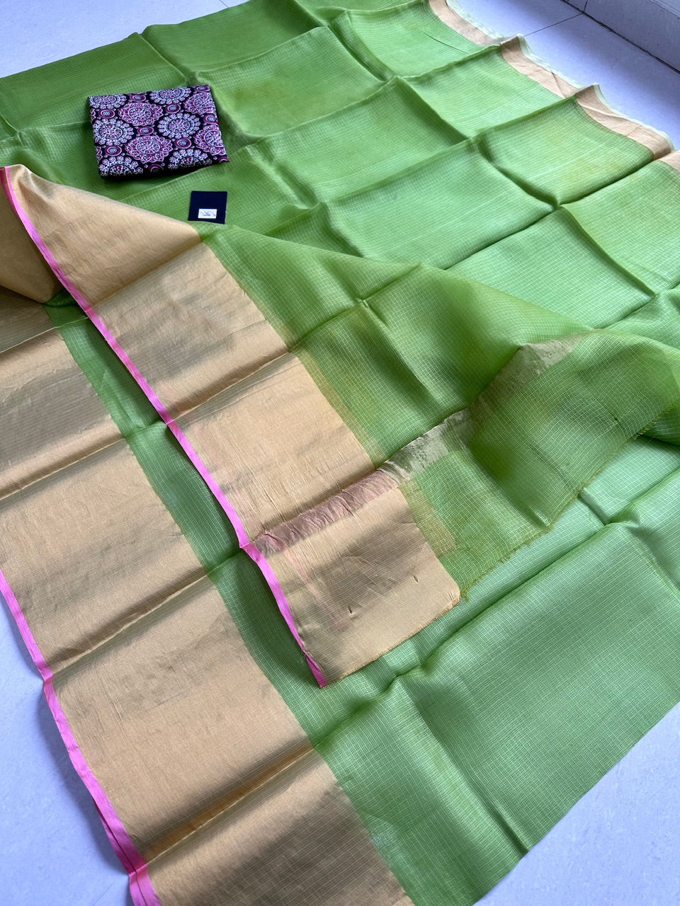 Pure Single Dyed Kota Silk Saree