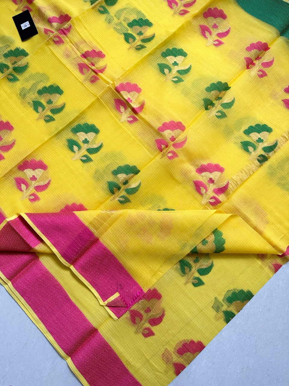 Pure Weaved Kota Cotton Doria Saree