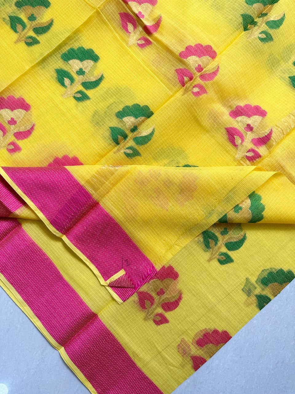 Pure Weaved Kota Cotton Doria Saree