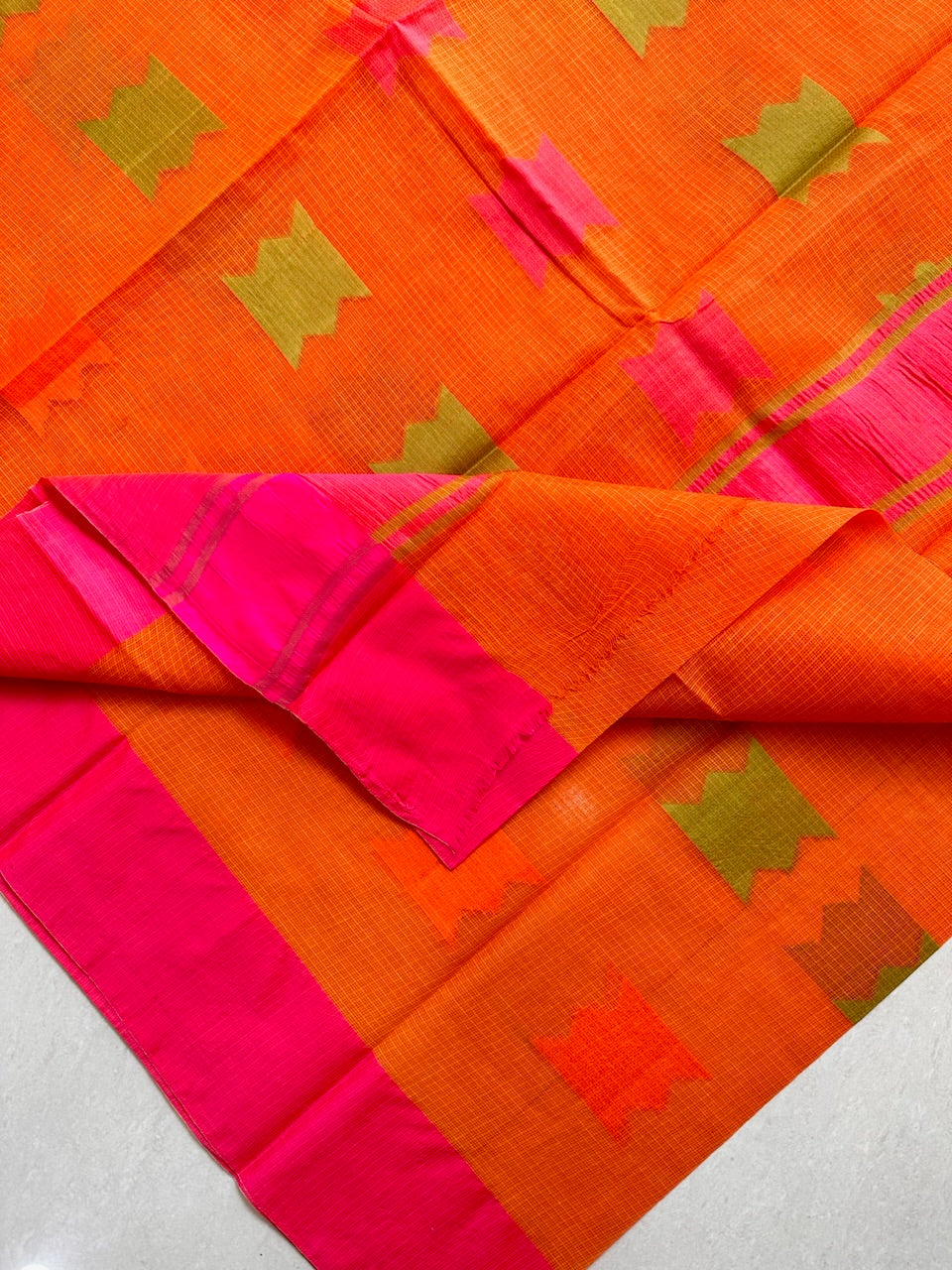 Pure Weaved Kota Cotton Doria Saree