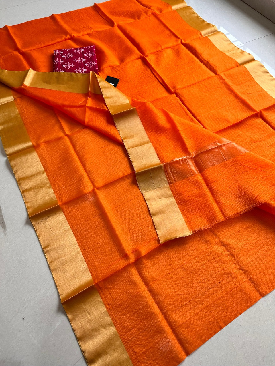 Pure Single Dyed Kota Silk Saree