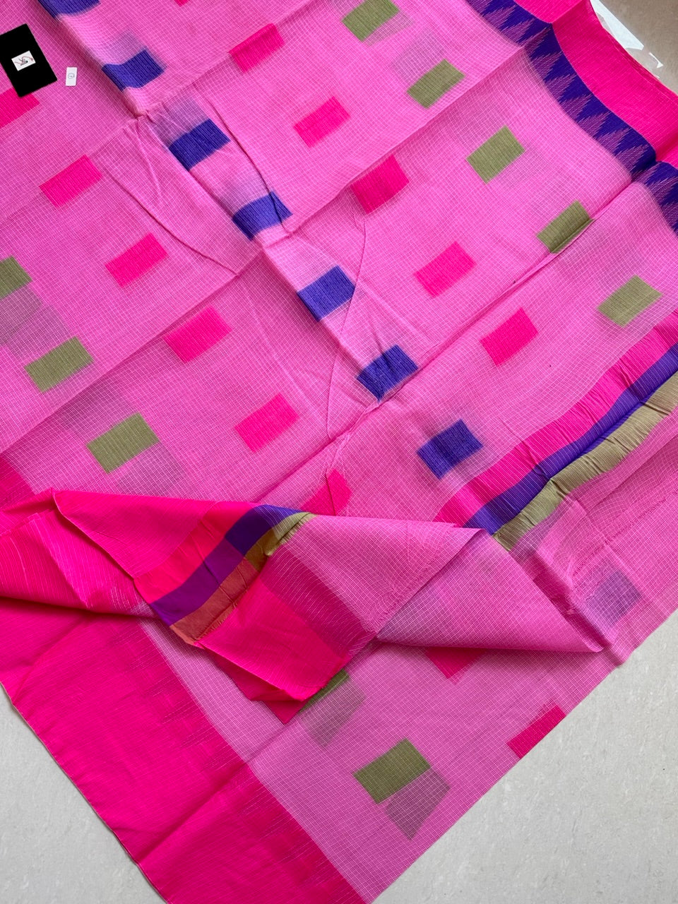 Pure Weaved Kota Cotton Doria Saree