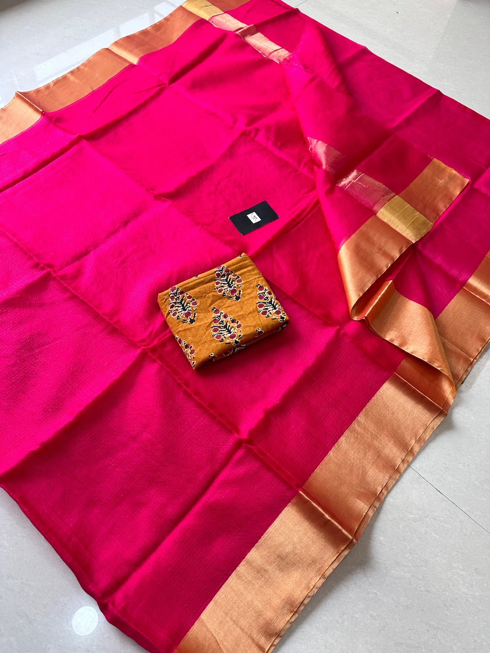 Pure Single Dyed Kota Silk Saree