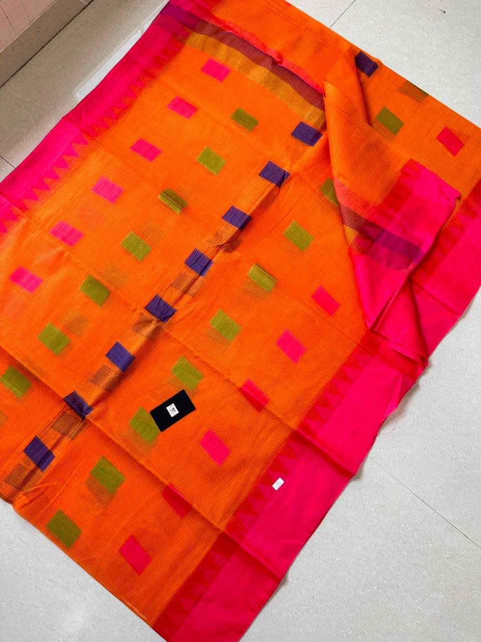 Pure Weaved Kota Cotton Doria Saree