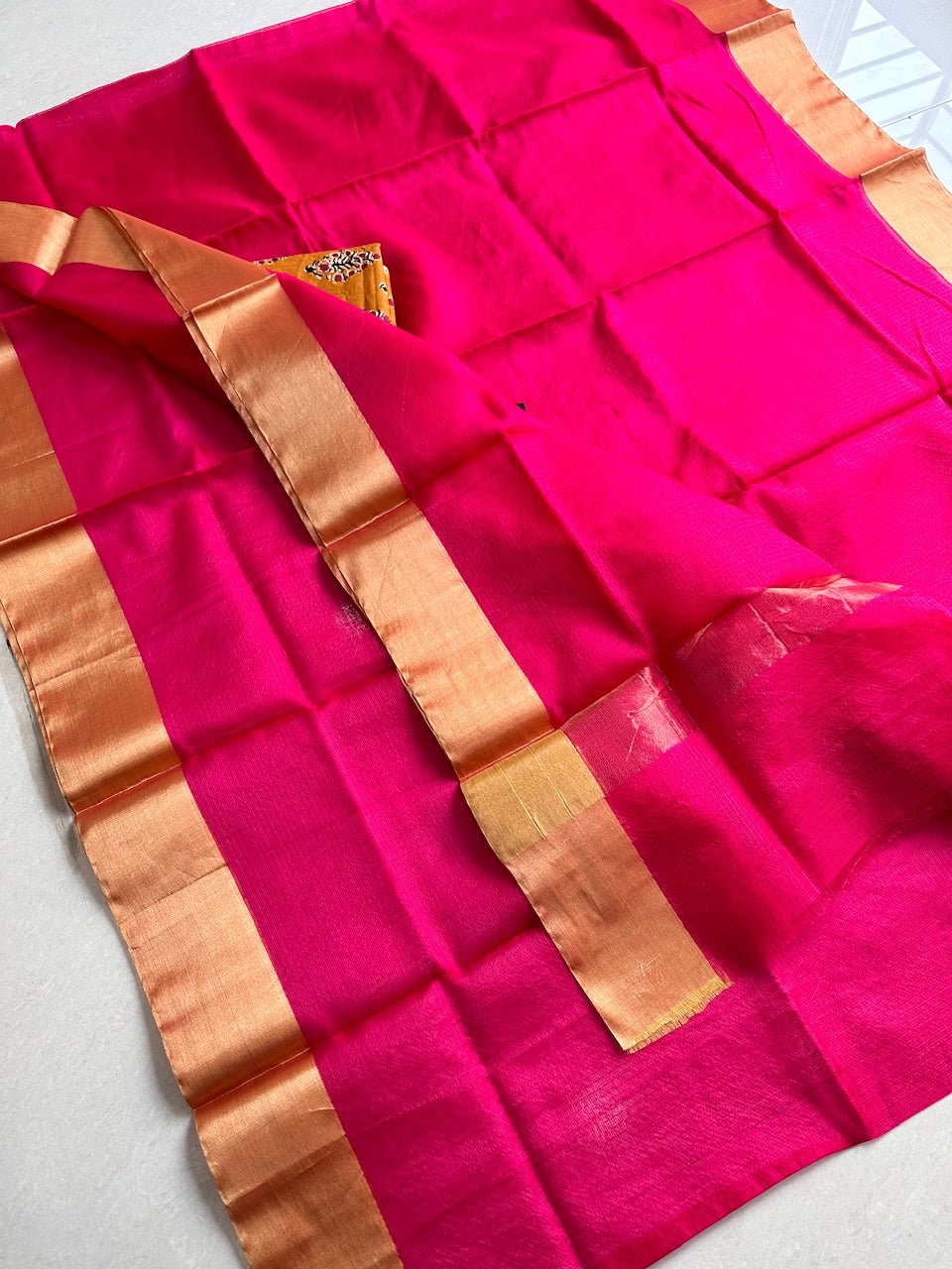 Pure Single Dyed Kota Silk Saree