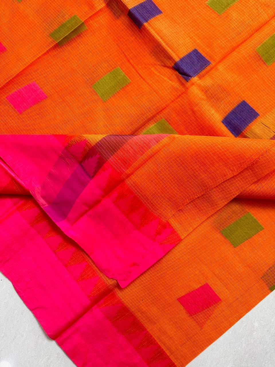 Pure Weaved Kota Cotton Doria Saree