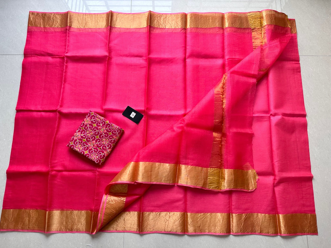 Pure Single Dyed Kota Silk Saree