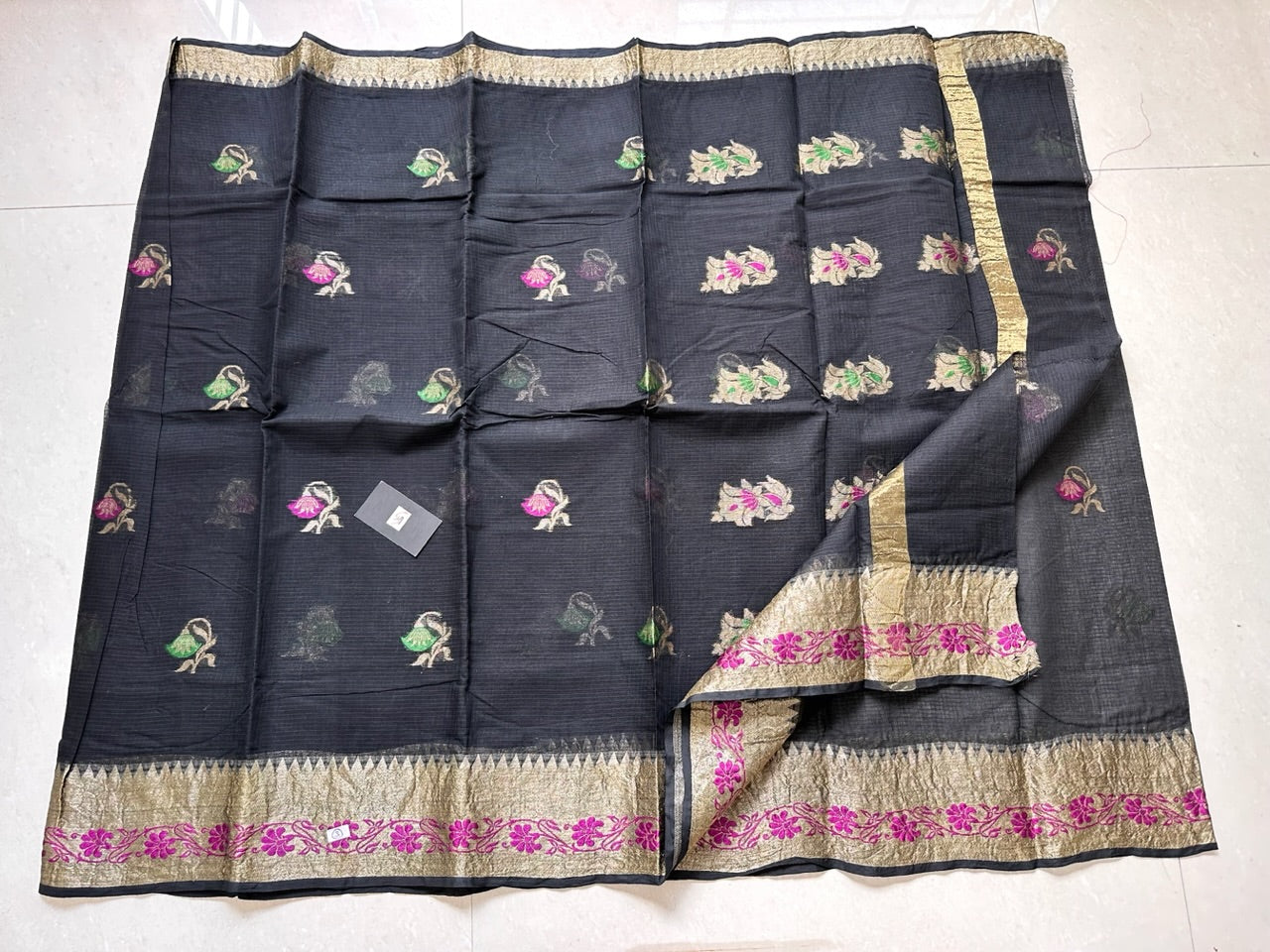 Pure Weaved Kota Cotton Doria Saree