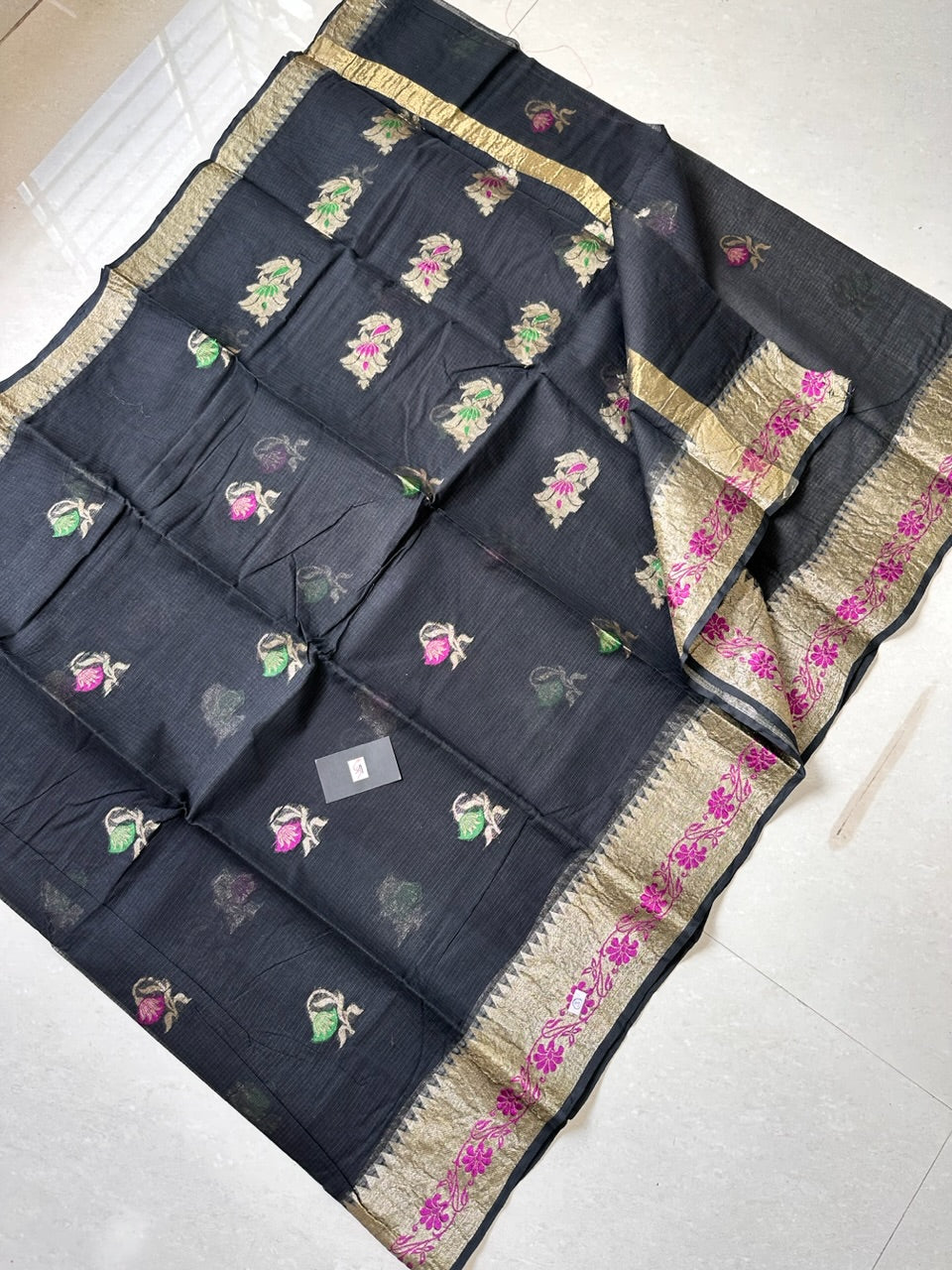 Pure Weaved Kota Cotton Doria Saree