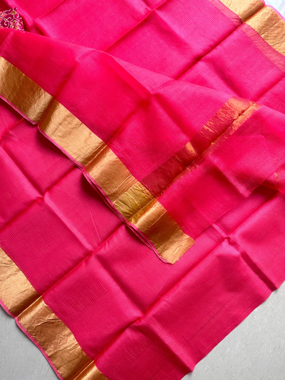 Pure Single Dyed Kota Silk Saree