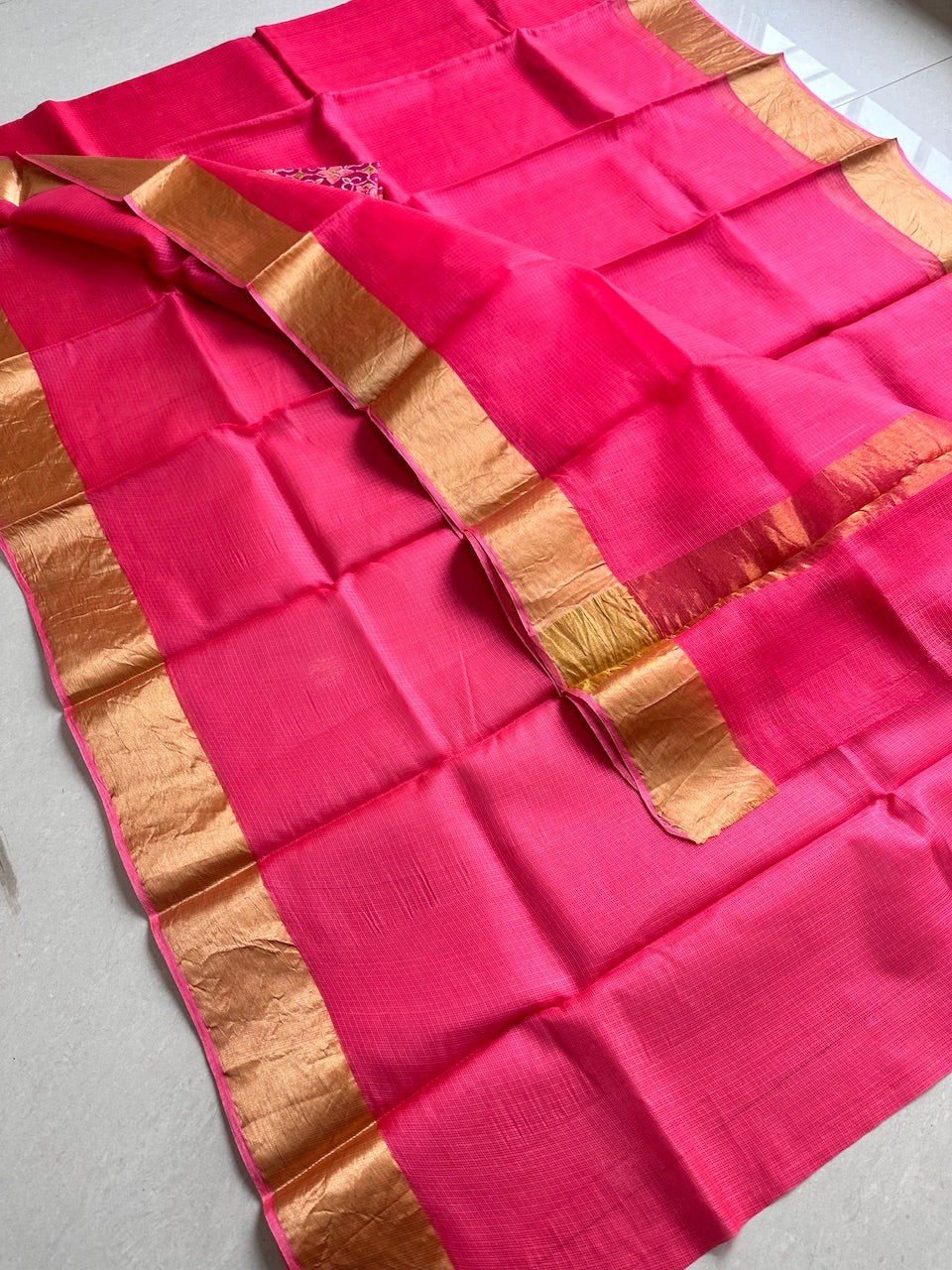 Pure Single Dyed Kota Silk Saree