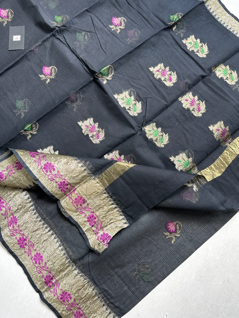 Pure Weaved Kota Cotton Doria Saree