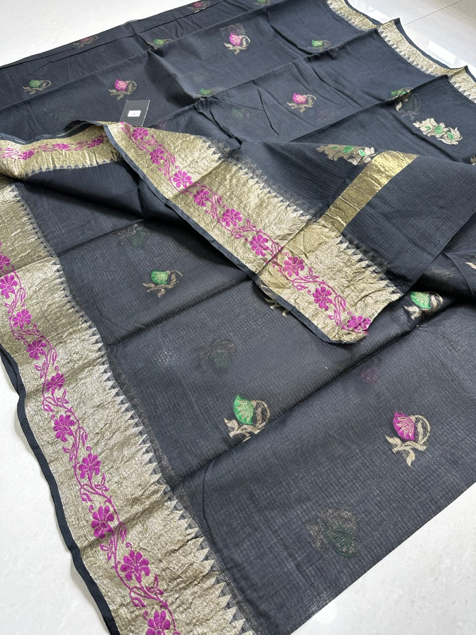 Pure Weaved Kota Cotton Doria Saree